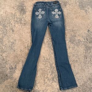 Elegant Blue Women's Boot Cut Jeans